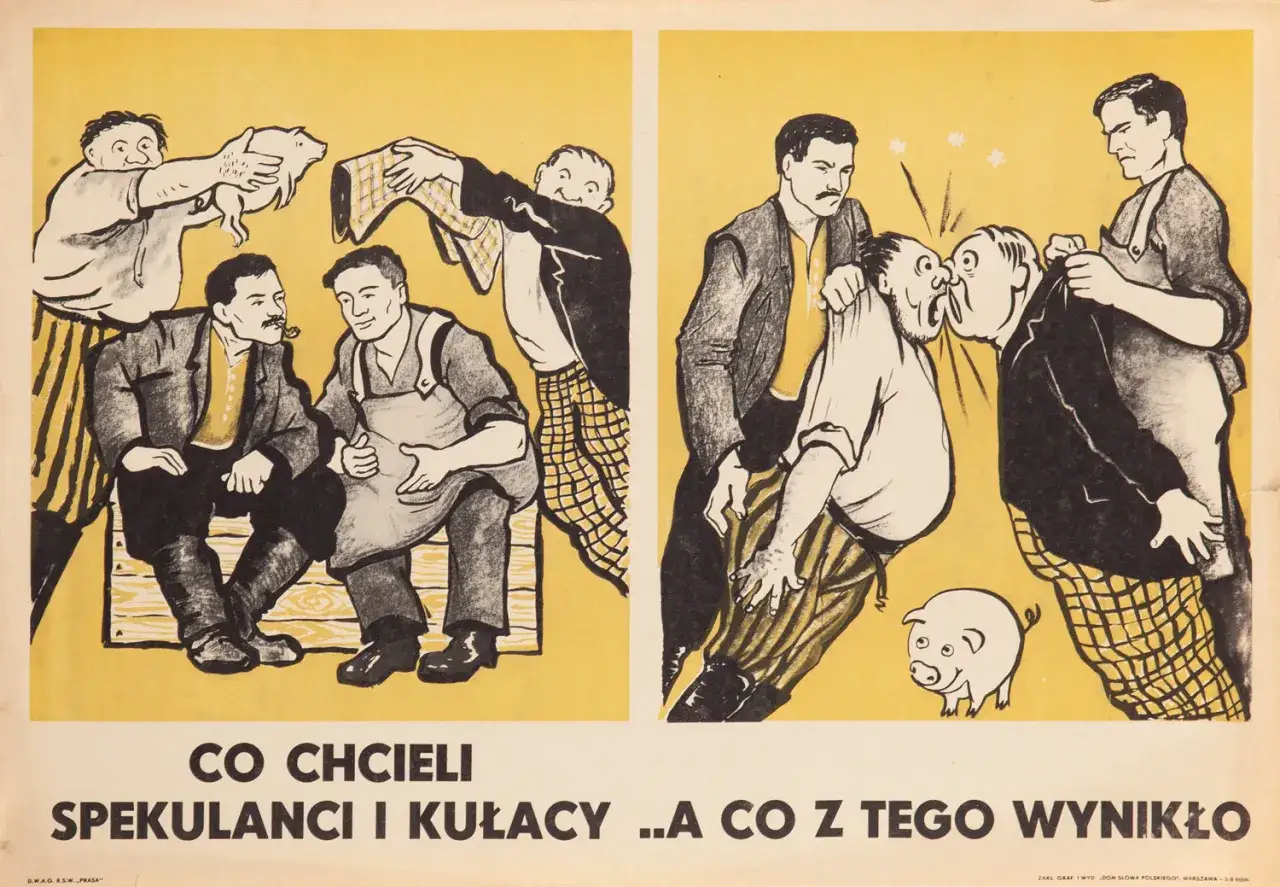plakat propagandowy i mem polityczny porównanie